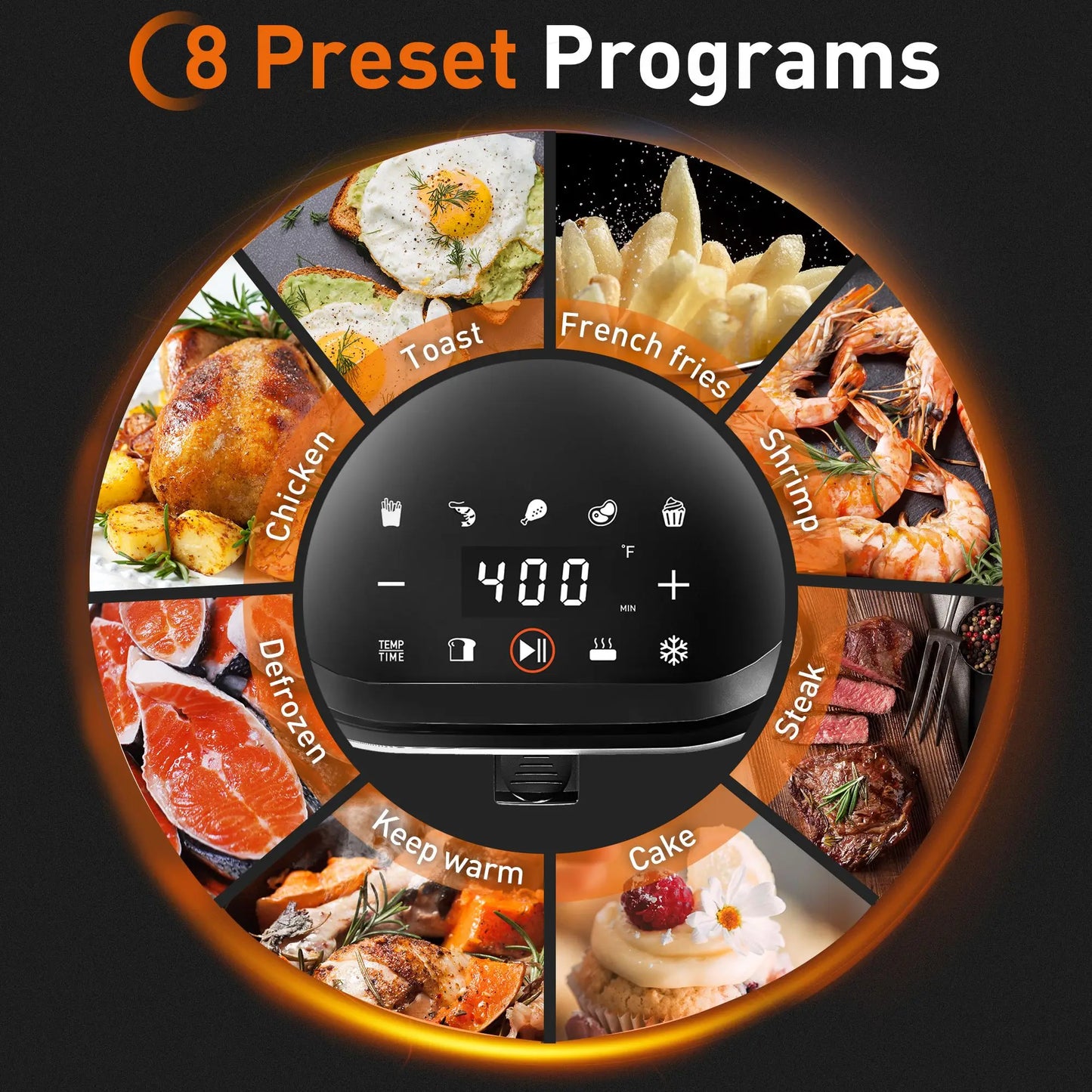 Air Fryer with Digital LED Touch Screen